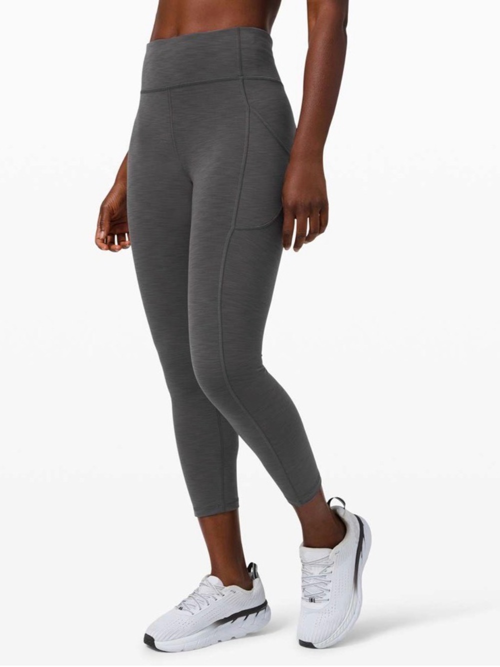 Lululemon Invigorate High-Rise Tight 25" Heathered Graphite Grey Size 12 Yoga
